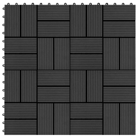 Terrastegels 30x30 cm 1 m² HKC zwart 11 st 1