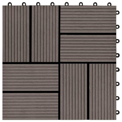 Terrastegels 30x30 cm 1 m² HKC donkerbruin 11 st 5