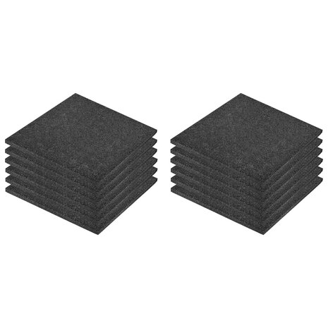 Valtegels 12 st 50x50x3 cm rubber zwart 2