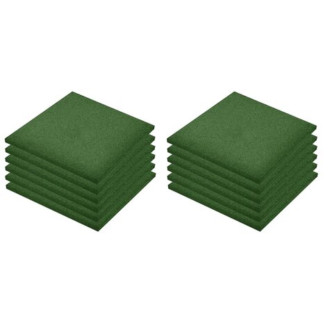 Valtegels 12 st 50x50x3 cm rubber groen 2