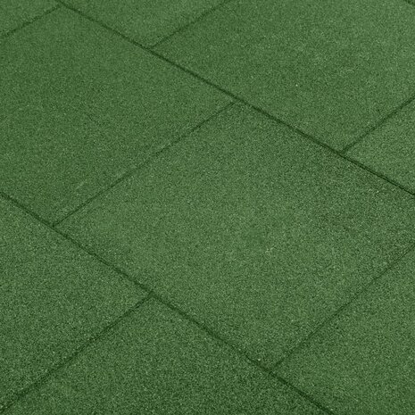 Valtegels 24 st 50x50x3 cm rubber groen 1