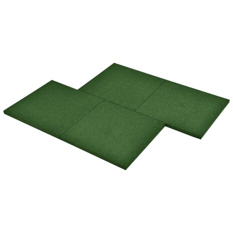 Valtegels 24 st 50x50x3 cm rubber groen 4