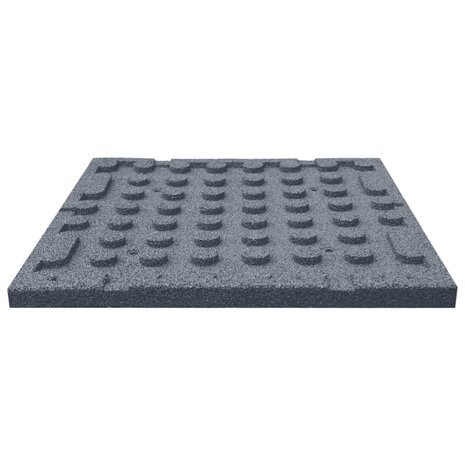 Valtegels 6 st 50x50x3 cm rubber grijs 6