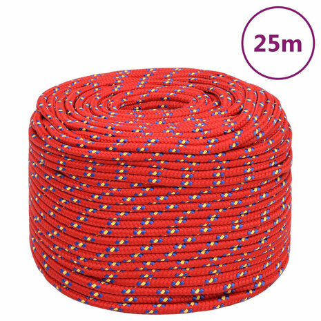 Boottouw 6 mm 25 m polypropyleen rood 1