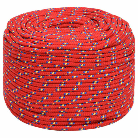 Boottouw 6 mm 25 m polypropyleen rood 2