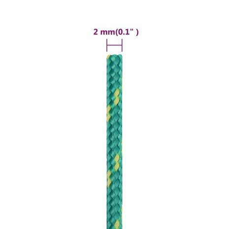 Boottouw 2 mm 25 m polypropyleen groen 6