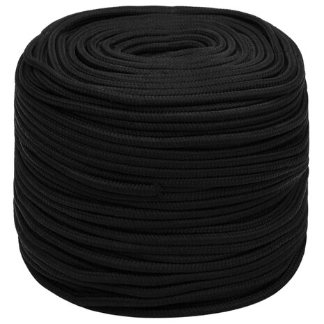 Werktouw 6 mm 50 m polyester zwart 2