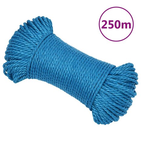 Werktouw 3 mm 250 m polypropeen blauw 1