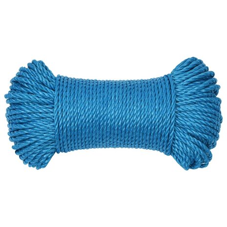 Werktouw 6 mm 25 m polypropeen blauw 3