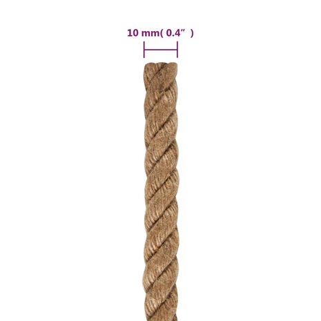 Touw 25 m lang 10 mm dik jute 6