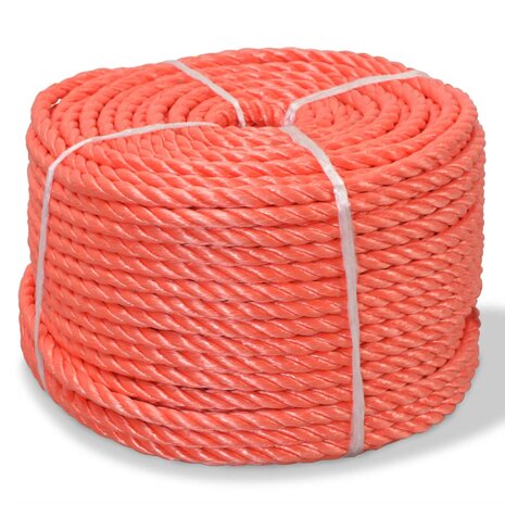 Touw gedraaid 6 mm 200 m polypropyleen oranje 1