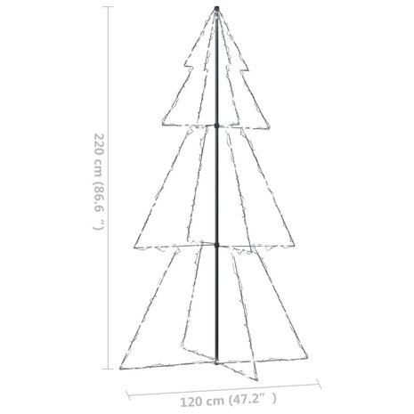 Kegelkerstboom 300 LED&apos;s binnen en buiten 120x220 cm 7