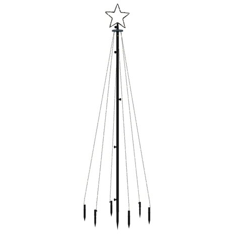 Kerstboom met grondpin 108 LED&apos;s warmwit 180 cm 3