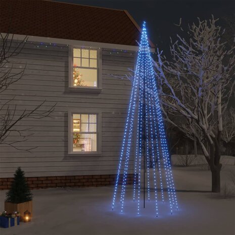 Kerstboom met grondpin 732 LED&apos;s blauw 500 cm 1