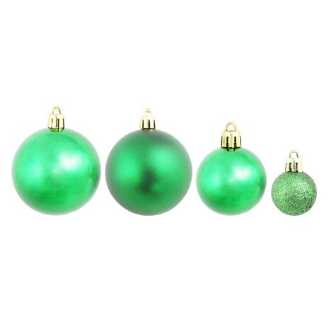 Kerstballen 100 st rood/goudkleurig/groen 7