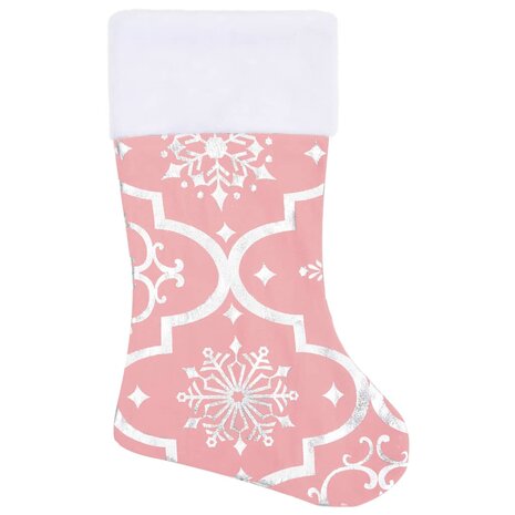 Kerstboomrok luxe met sok 122 cm stof roze 4