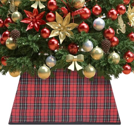 Kerstboomrok 48x48x25 cm rood en zwart 1