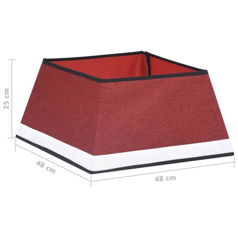 Kerstboomrok 48x48x25 cm rood en wit 6