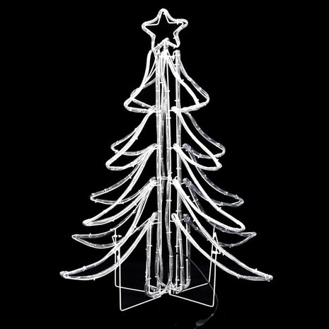 Kerstfiguur boom 2 st inklapbaar met LED&apos;s 87x87x93 cm warmwit 4