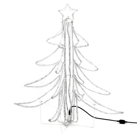 Kerstfiguur boom 3 st inklapbaar met LED&apos;s 87x87x93 cm warmwit 3