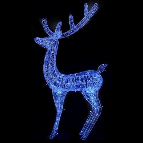 Kerstdecoratie rendier XXL 3 st 250 LED&apos;s blauw 180 cm acryl 7