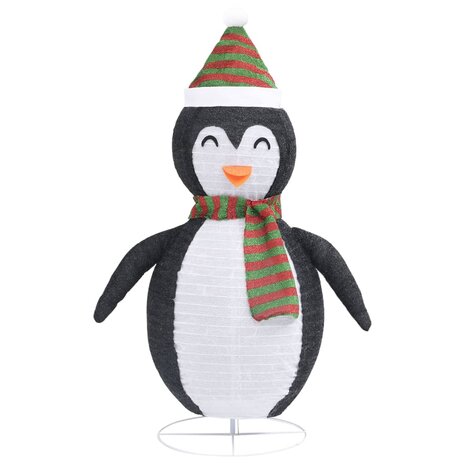 Kerstpinguïn decoratief LED 60 cm luxe stof 5