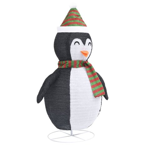 Kerstpinguïn decoratief LED 60 cm luxe stof 6