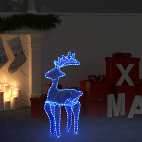 Kerstversiering rendier met mesh 306 LED&apos;s 60x24x89 cm 3