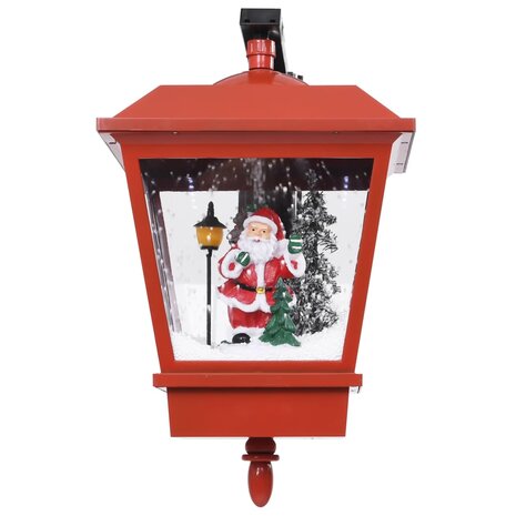 Kerstwandlamp met LED-lampjes en kerstman 40x27x45 cm rood 4