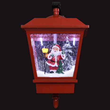 Kerstwandlamp met LED-lampjes en kerstman 40x27x45 cm rood 7