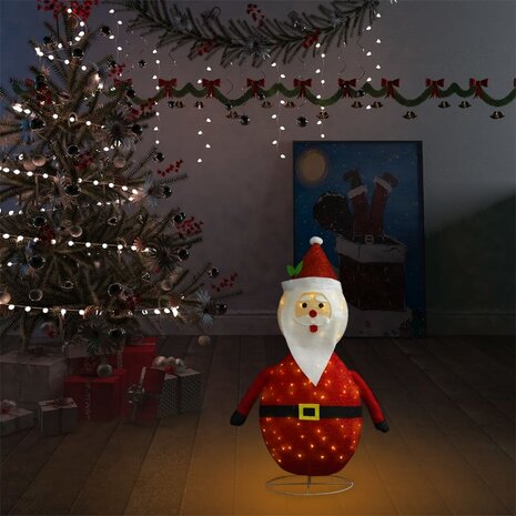 Kerstman decoratief LED 60 cm luxe stof 3