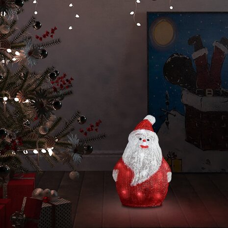 Kerstfiguur kerstman LED binnen en buiten 28 cm acryl 1