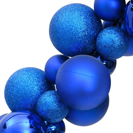 Kerstslinger ballen 175 cm polystyreen blauw 5