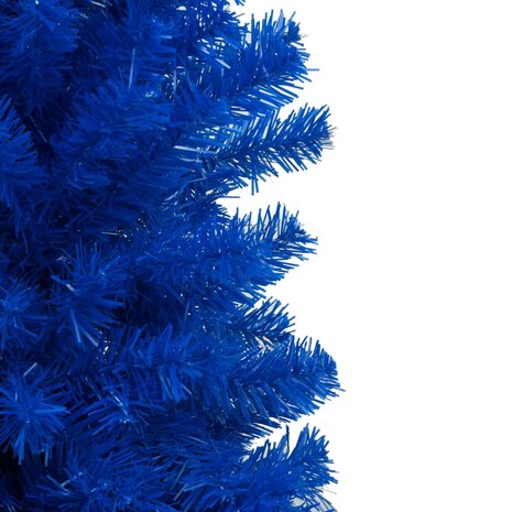 Kunstkerstboom met verlichting en kerstballen 180 cm PVC blauw 4