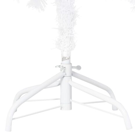 Kunstkerstboom met verlichting en kerstballen 150 cm PVC wit 4