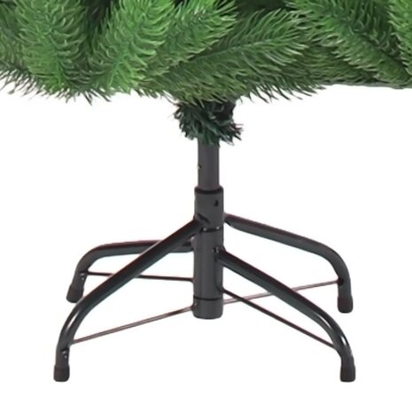 Kunstkerstboom Nordmann met LED&apos;s en kerstballen 150 cm groen 4