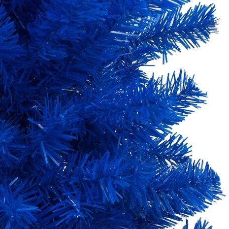 Kunstkerstboom met verlichting en kerstballen 240 cm PVC blauw 4