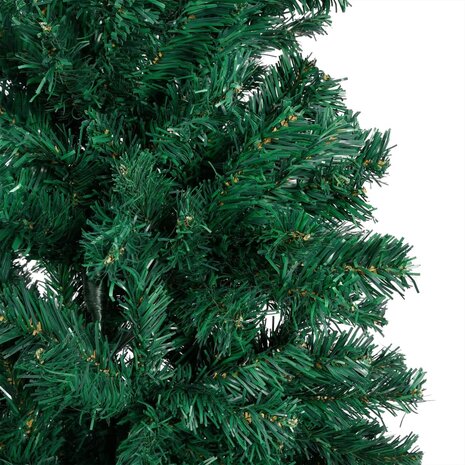 Kunstkerstboom met verlichting en kerstballen 150 cm PVC groen 3