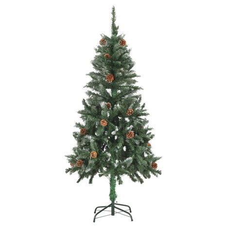 Kunstkerstboom met verlichting en dennenappels 150 cm 3