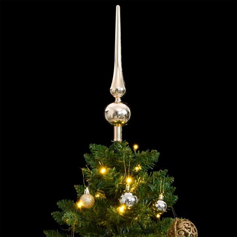 Kunstkerstboom met scharnieren 150 LED en kerstballen 120 cm 2