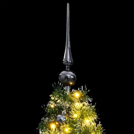 Kunstkerstboom met scharnieren 150 LED en kerstballen 120 cm 2