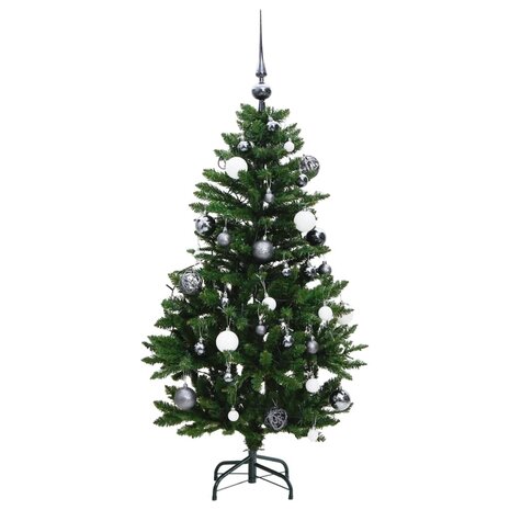 Kunstkerstboom met scharnieren 150 LED en kerstballen 120 cm 4