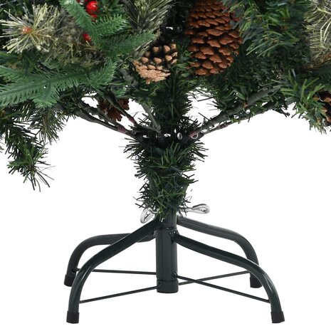 Kerstboom met dennenappels 195 cm PVC en PE groen 5