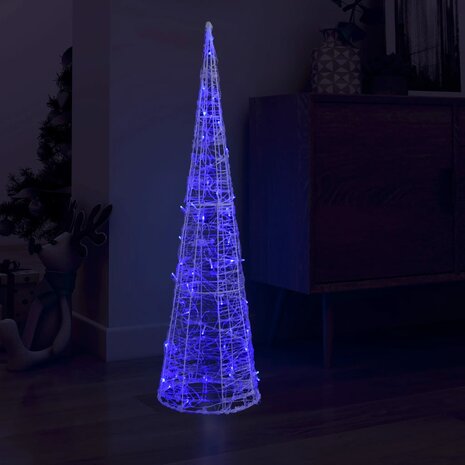 Lichtkegel decoratief LED blauw 120 cm acryl 1