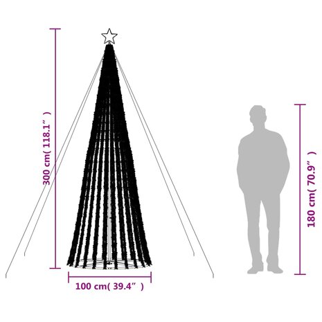 Lichtkegel 688 warmwitte LED&apos;s 300 cm 10