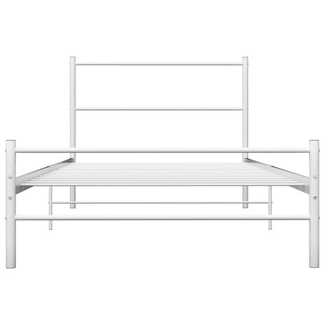 Bedframe metaal wit 100x200 cm 3