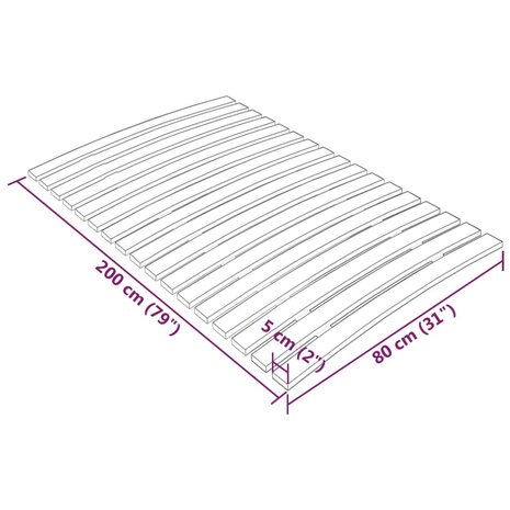 Lattenbodem met 17 latten 80x200 cm 7