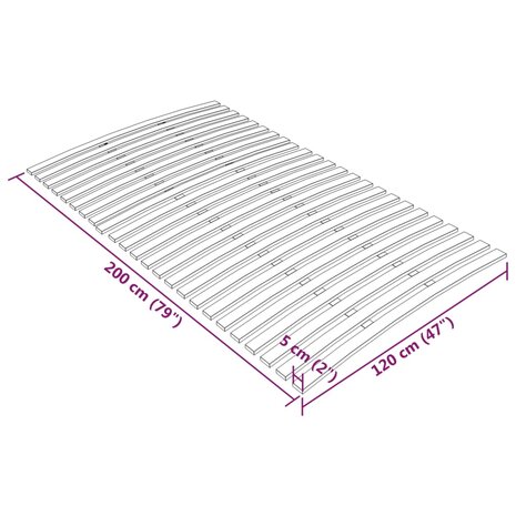 Lattenbodem met 24 latten 120x200 cm 7