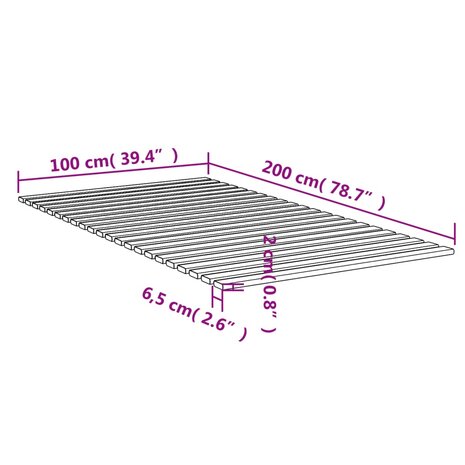 Lattenbodem 100x200 cm massief grenenhout 9