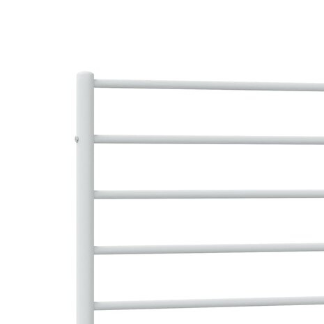 Bedframe met hoofd- en voeteneinde metaal wit 90x200 cm 9